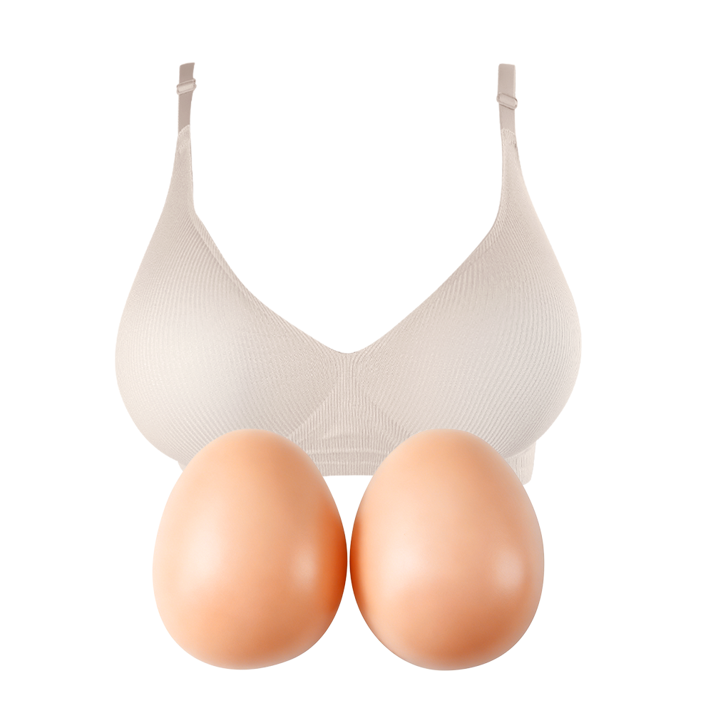 Push Up Bra Silicone - 女性用シリコン製偽乳房フォーム下着、2-in-1偽乳ブラ付き、胸の拡大パッド、胸が大きくなる