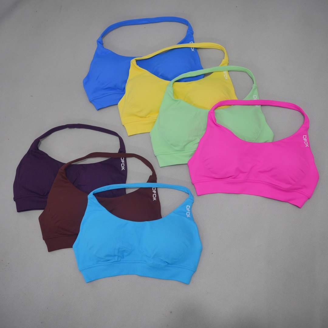 Plunge Bra Push Up - DFDK レディース シームレス スポーツブラ ハイサポート プッシュアップ