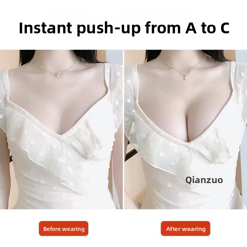 インビジブルシリコンブラ レディース 薄型デザイン ギャザー - Push Up Bra Silicone のレビューと価格