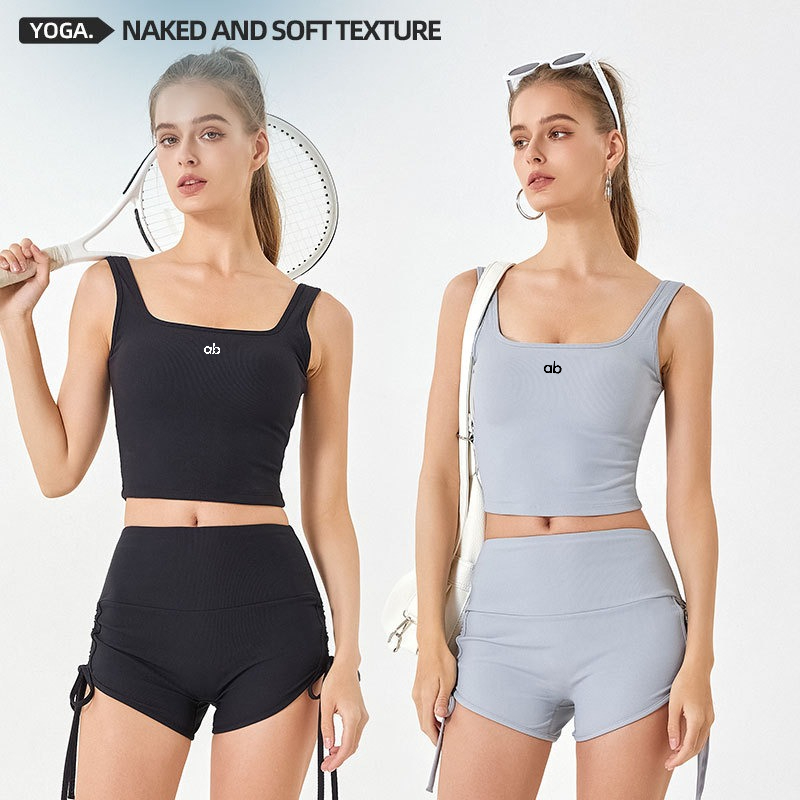 女性用サマーリブヨガタンクトップ、内蔵パッド付きストラップ、 - Underwire Bra Padded のレビューと価格